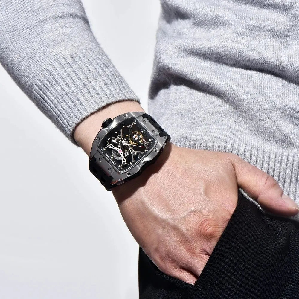 Relógio Automático Prata Spectra Tourbillon | URBANO'S
