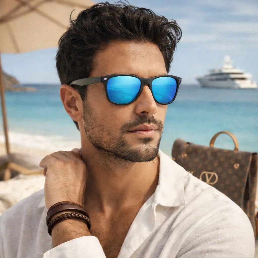 Óculos de Sol Masculino Navor Azul | URBANO'S