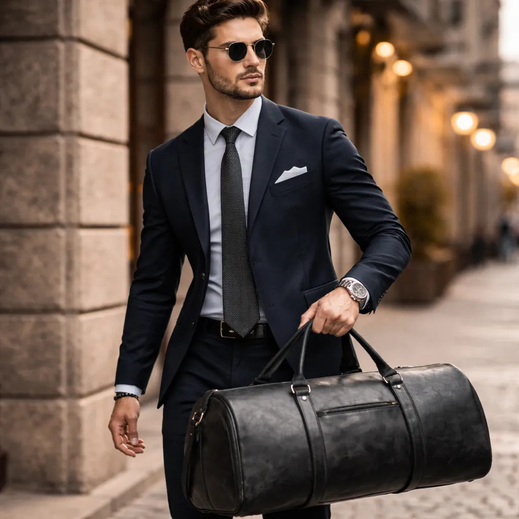 Bolsa de Viagem Cavaliere Preta | URBANO'S