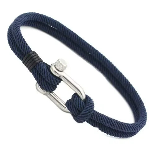 Pulseira Masculina em Aço com Corda Trançada Nauter | URBANO'S