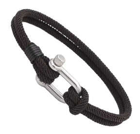 Pulseira Masculina em Aço com Corda Trançada Nauter | URBANO'S