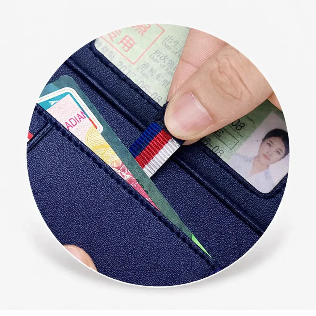 Carteira Masculina de Luxo em Couro Azul - Fibra de Carbono | URBANO'S