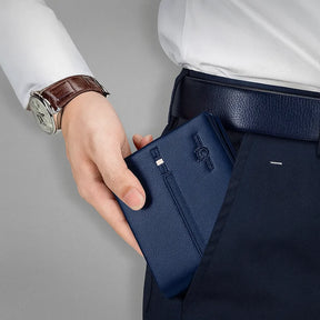 Carteira Masculina em Couro Aven Azul | URBANO'S