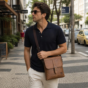 Shoulder Bag Masculina Chicago Marrom | URBANO'S