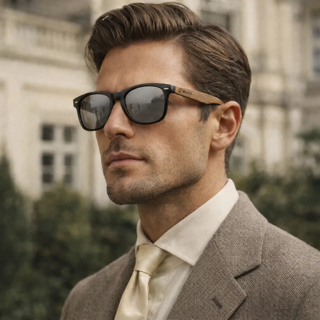 Óculos de Sol Masculino Wood Prata | URBANO'S