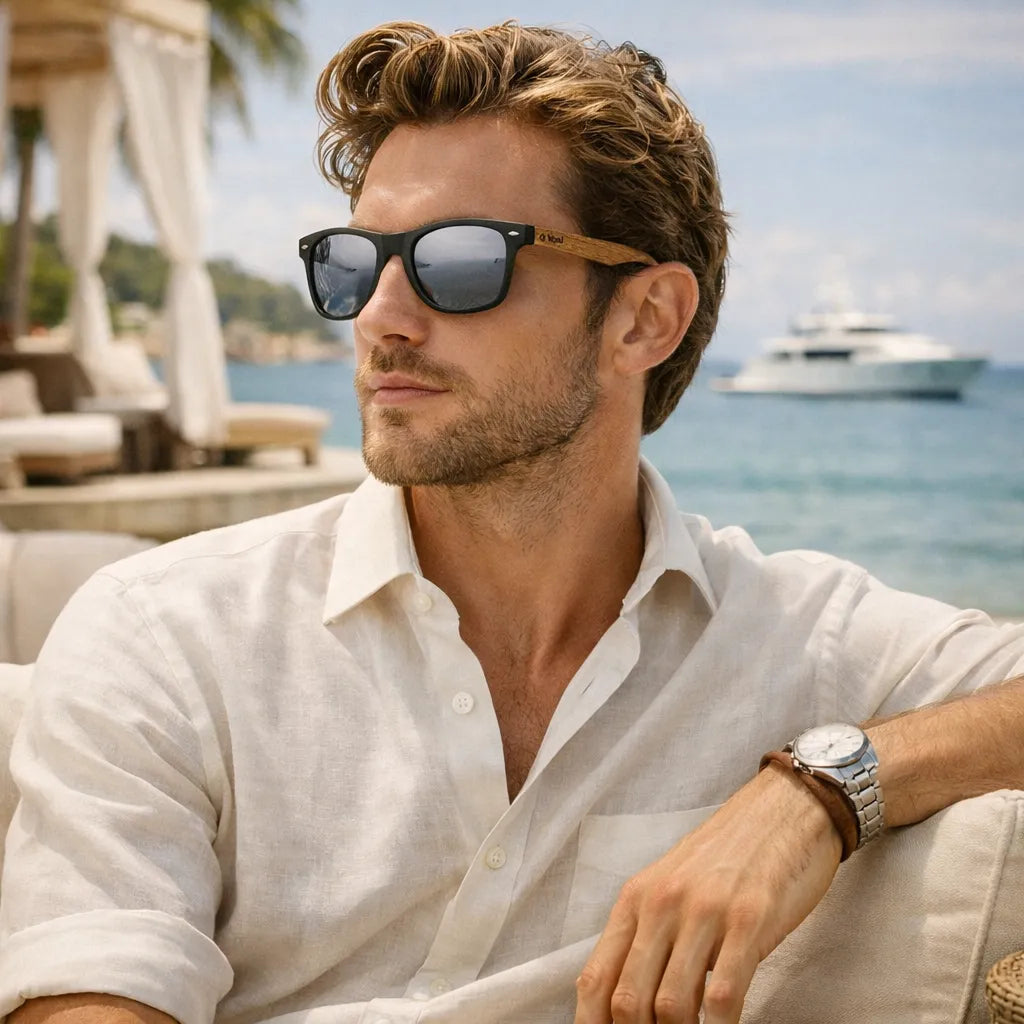 Óculos de Sol Masculino Wood Prata | URBANO'S