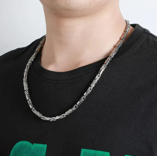 Corrente Masculina Bizantin Prata | URBANO'S