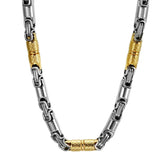 Corrente Masculina Bizantin Prata Dourado | URBANO'S