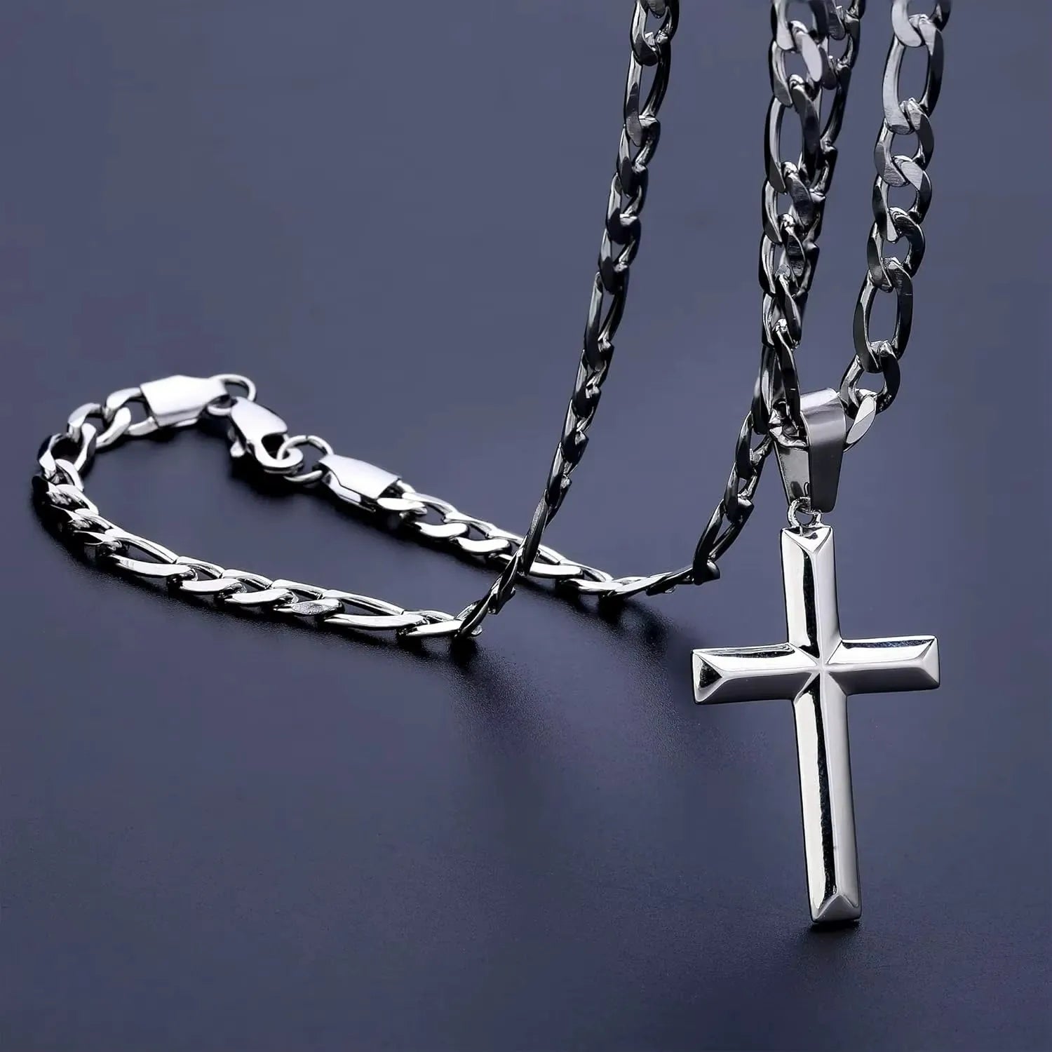 Corrente Masculina Silver Cross Cuban | URBANO'S