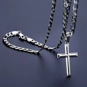 Corrente Masculina Silver Cross Cuban | URBANO'S
