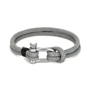 Pulseira Masculina em Aço com Corda Trançada Nauter | URBANO'S