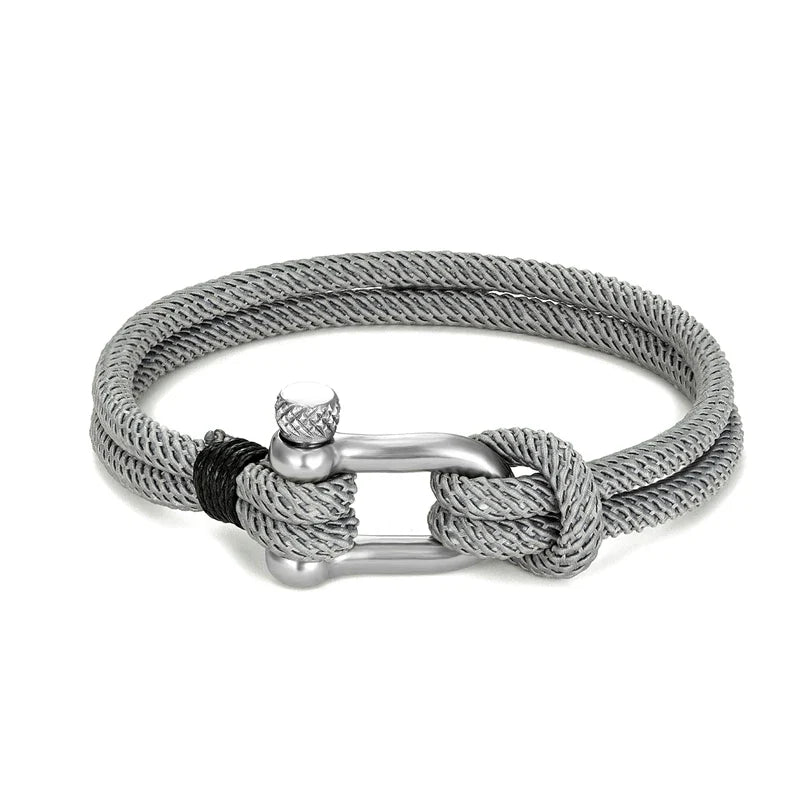 Pulseira Masculina em Aço com Corda Trançada Nauter | URBANO'S