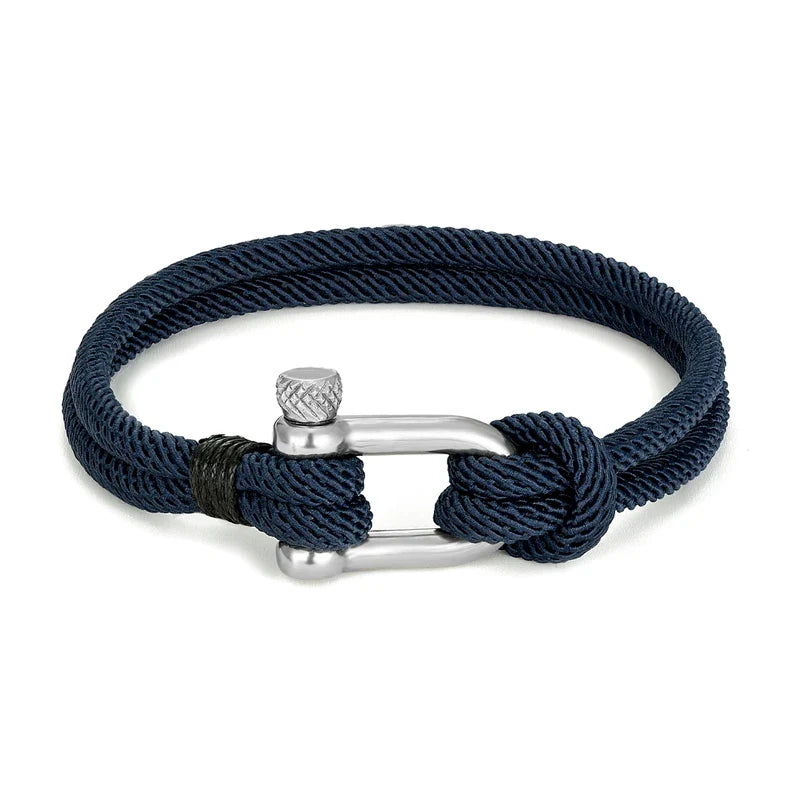 Pulseira Masculina em Aço com Corda Trançada Nauter | URBANO'S
