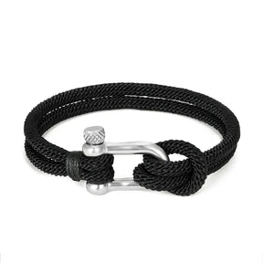 Pulseira Masculina em Aço com Corda Trançada Nauter | URBANO'S