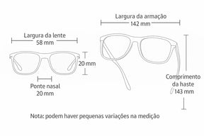Óculos de Sol Masculino Navor Azul | URBANO'S