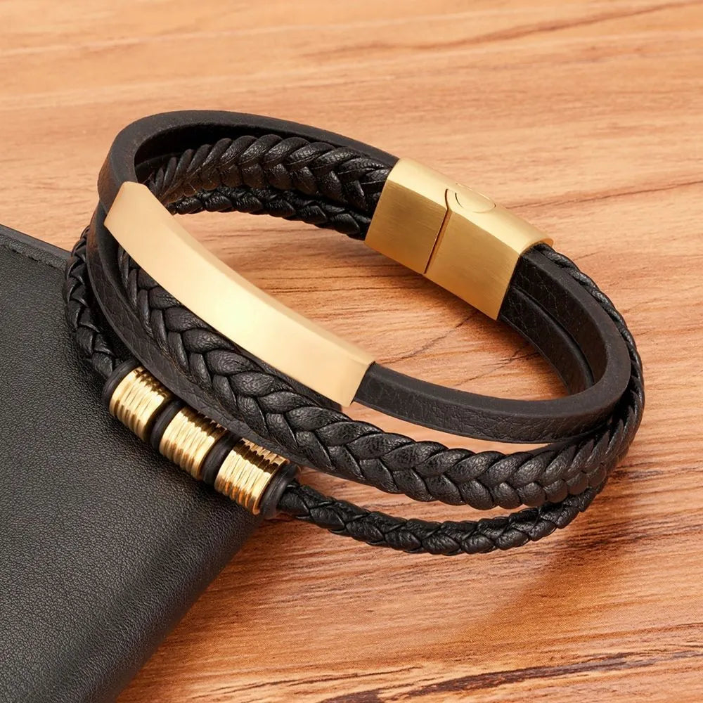 Pulseira Masculina Trivo Dourado | URBANO'S