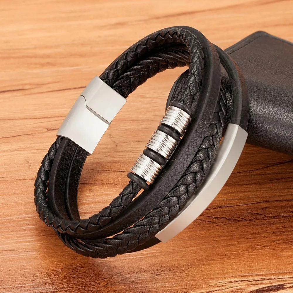 Pulseira Masculina Trivo Prata | URBANO'S