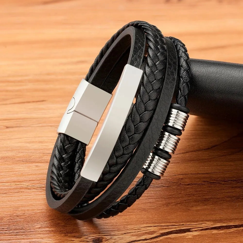 Pulseira Masculina Trivo Prata | URBANO'S