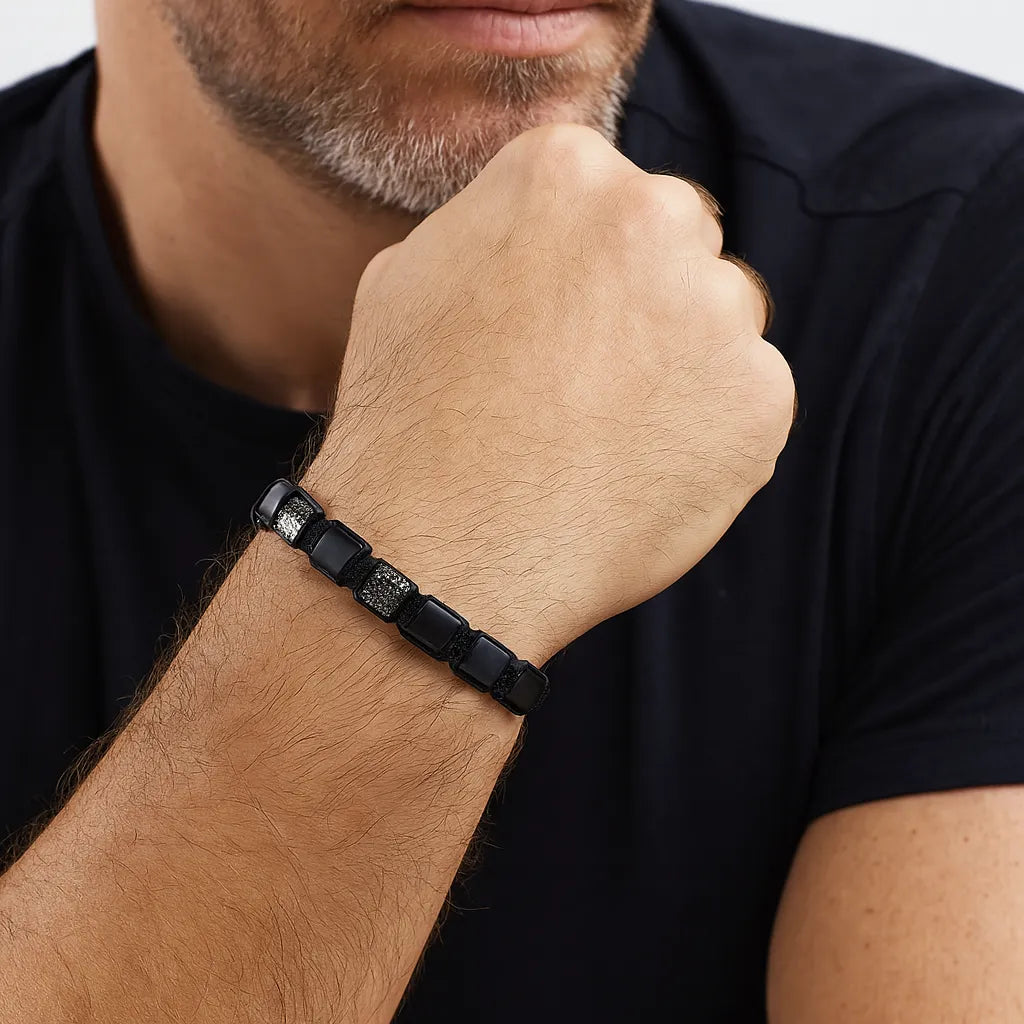 Pulseira Masculina Stone Obsidian | URBANO'S