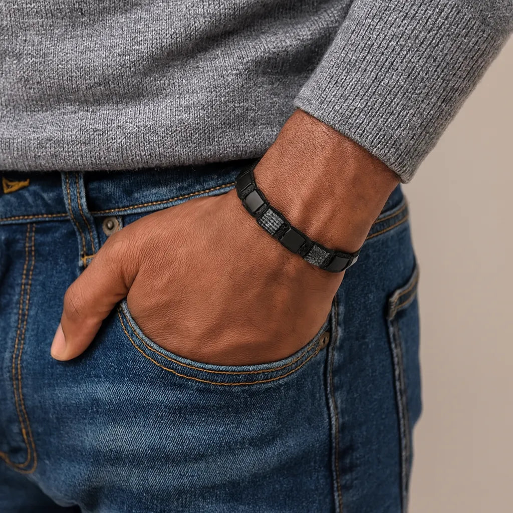 Pulseira Masculina Stone Obsidian | URBANO'S