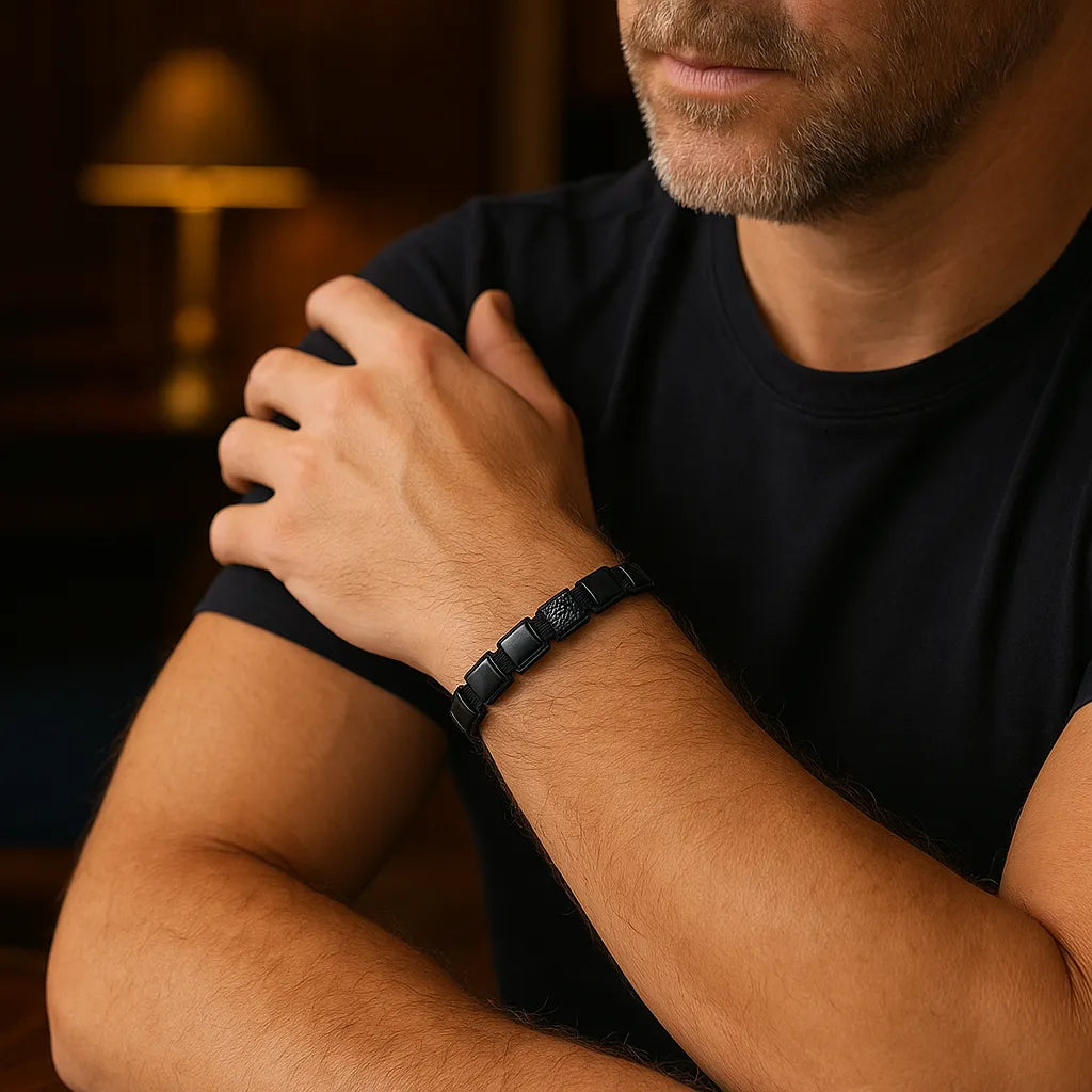 Pulseira Masculina Stone Obsidian | URBANO'S