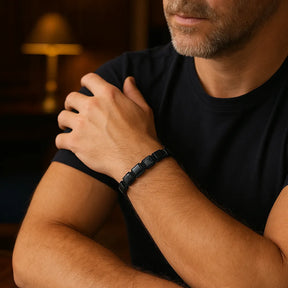 Pulseira Masculina Stone Obsidian | URBANO'S