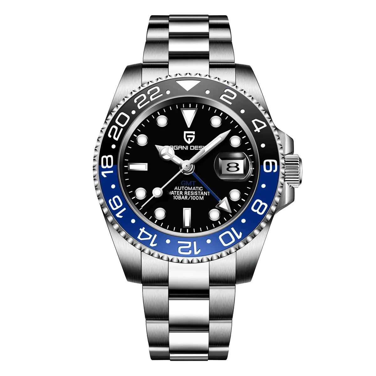 Relógio Automático Preto Azul GMT Date | URBANO'S