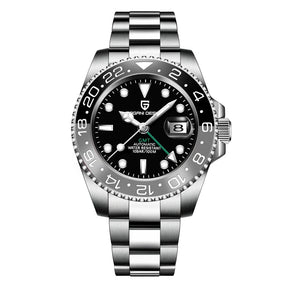Relógio Automático Preto Cinza GMT Date | URBANO'S
