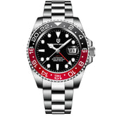 Relógio Automático Preto Vermelho GMT Date | URBANO'S