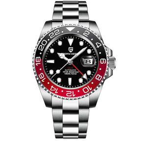 Relógio Automático Preto Vermelho GMT Date | URBANO'S