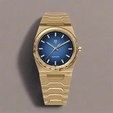 Relógio Quartzo Ultra Slim VLX Dourado Azul | URBANO'S