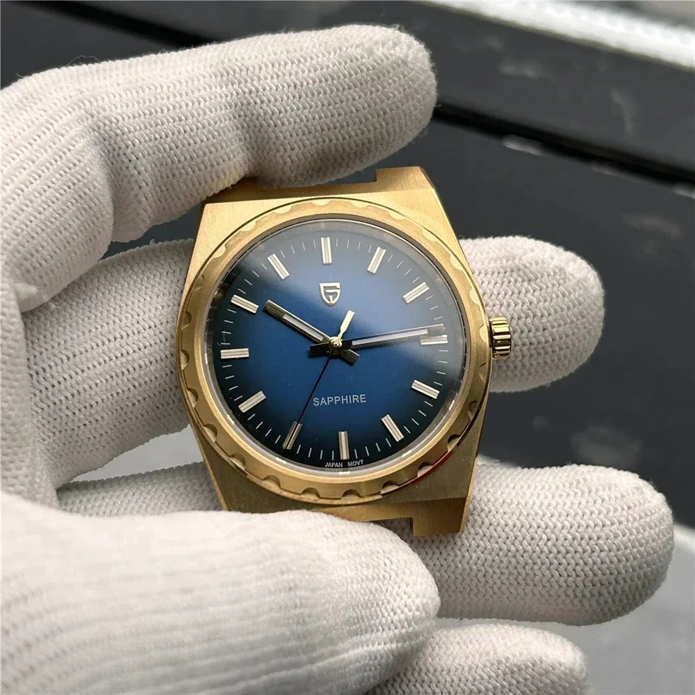 Relógio Quartzo Ultra Slim VLX Dourado Azul | URBANO'S
