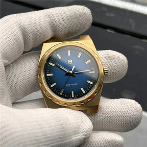 Relógio Quartzo Ultra Slim VLX Dourado Azul | URBANO'S