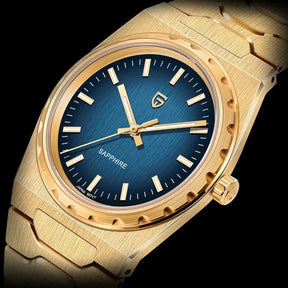 Relógio Quartzo Ultra Slim VLX Dourado Azul | URBANO'S