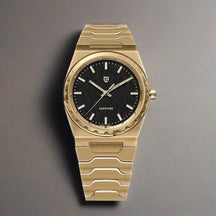 Relógio Quartzo Ultra Slim VLX Dourado Preto | URBANO'S
