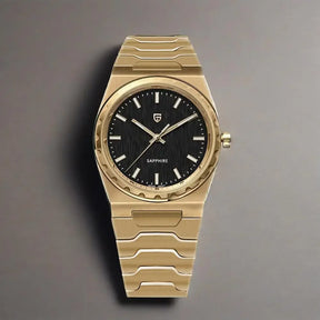 Relógio Quartzo Ultra Slim VLX Dourado Preto | URBANO'S