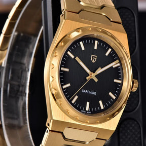 Relógio Quartzo Ultra Slim VLX Dourado Preto | URBANO'S