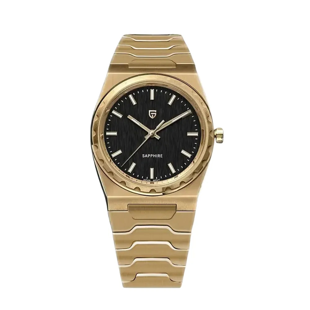 Relógio Quartzo Ultra Slim VLX Dourado Preto | URBANO'S