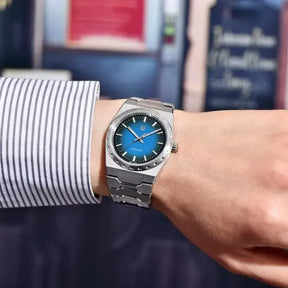 Relógio Quartzo Ultra Slim VLX Prata Azul | URBANO'S