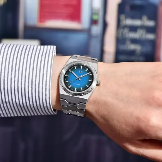 Relógio Quartzo Ultra Slim VLX Prata Azul | URBANO'S