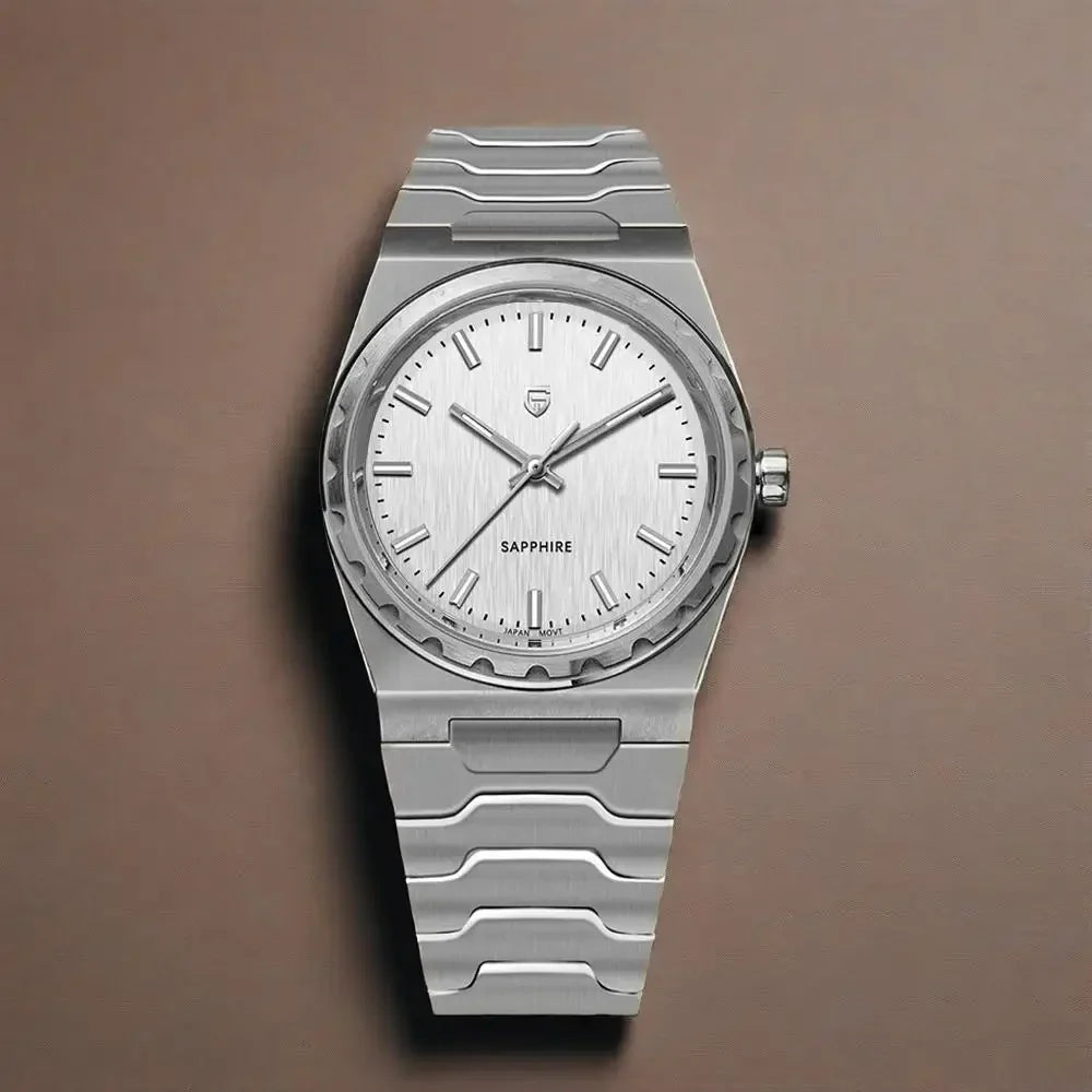 Relógio Quartzo Ultra Slim VLX Prata Branco | URBANO'S