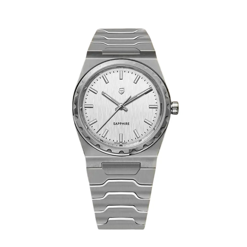 Relógio Quartzo Ultra Slim VLX Prata Branco | URBANO'S