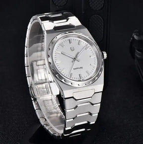 Relógio Quartzo Ultra Slim VLX Prata Branco | URBANO'S