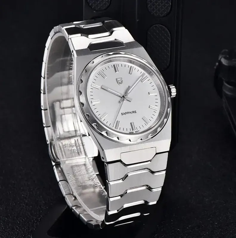 Relógio Quartzo Ultra Slim VLX Prata Branco | URBANO'S