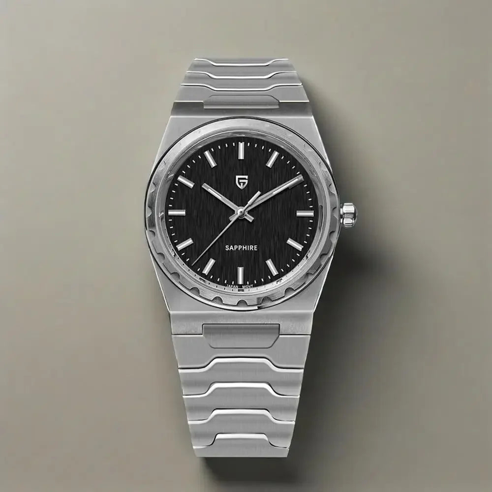 Relógio Quartzo Ultra Slim VLX Prata Preto | URBANO'S