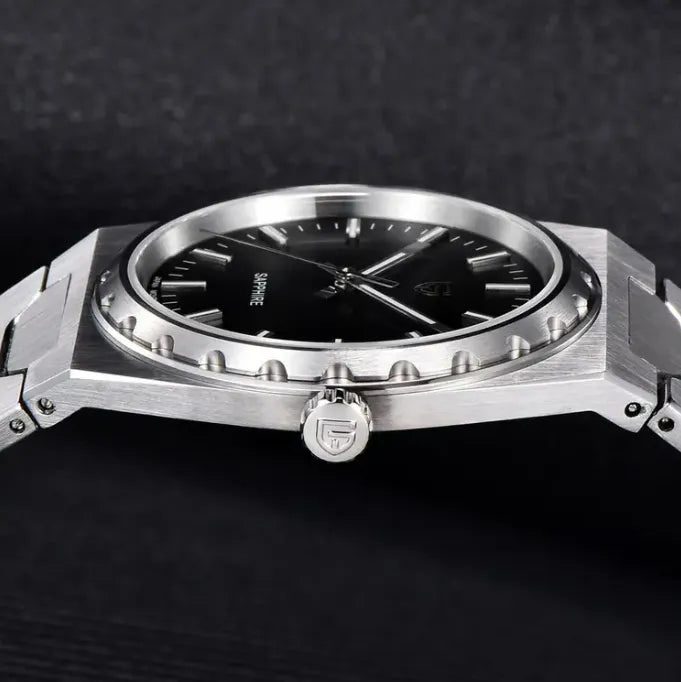 Relógio Quartzo Ultra Slim VLX Prata Preto | URBANO'S