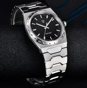 Relógio Quartzo Ultra Slim VLX Prata Preto | URBANO'S