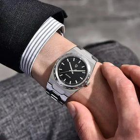 Relógio Quartzo Ultra Slim VLX Prata Preto | URBANO'S
