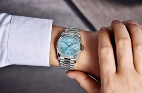 Relógio Automático Azul Turquesa President Date | URBANO'S