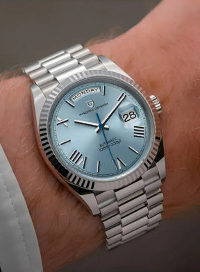 Relógio Automático Azul Turquesa President Date | URBANO'S